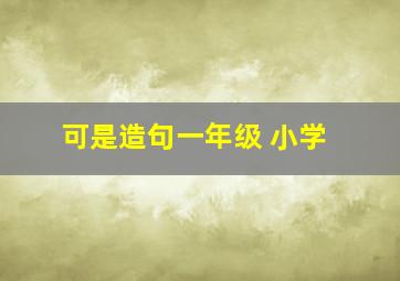 可是造句一年级 小学